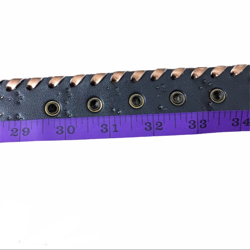 Faux Leather Rhinestone Embellished Paisley Belt - Picture 8 of 8
